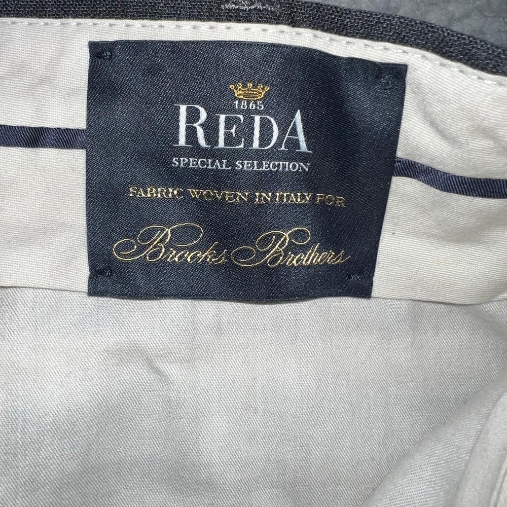 Brooks Brothers Milano Fit Pants Men's Sz W36 (36x 29) Gray Plaid 1865 Reda Wool - Picture 6 of 11